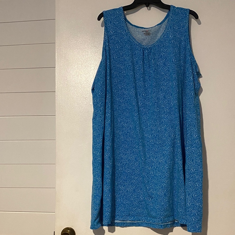 Blue Sleeveless Women's sleep dress